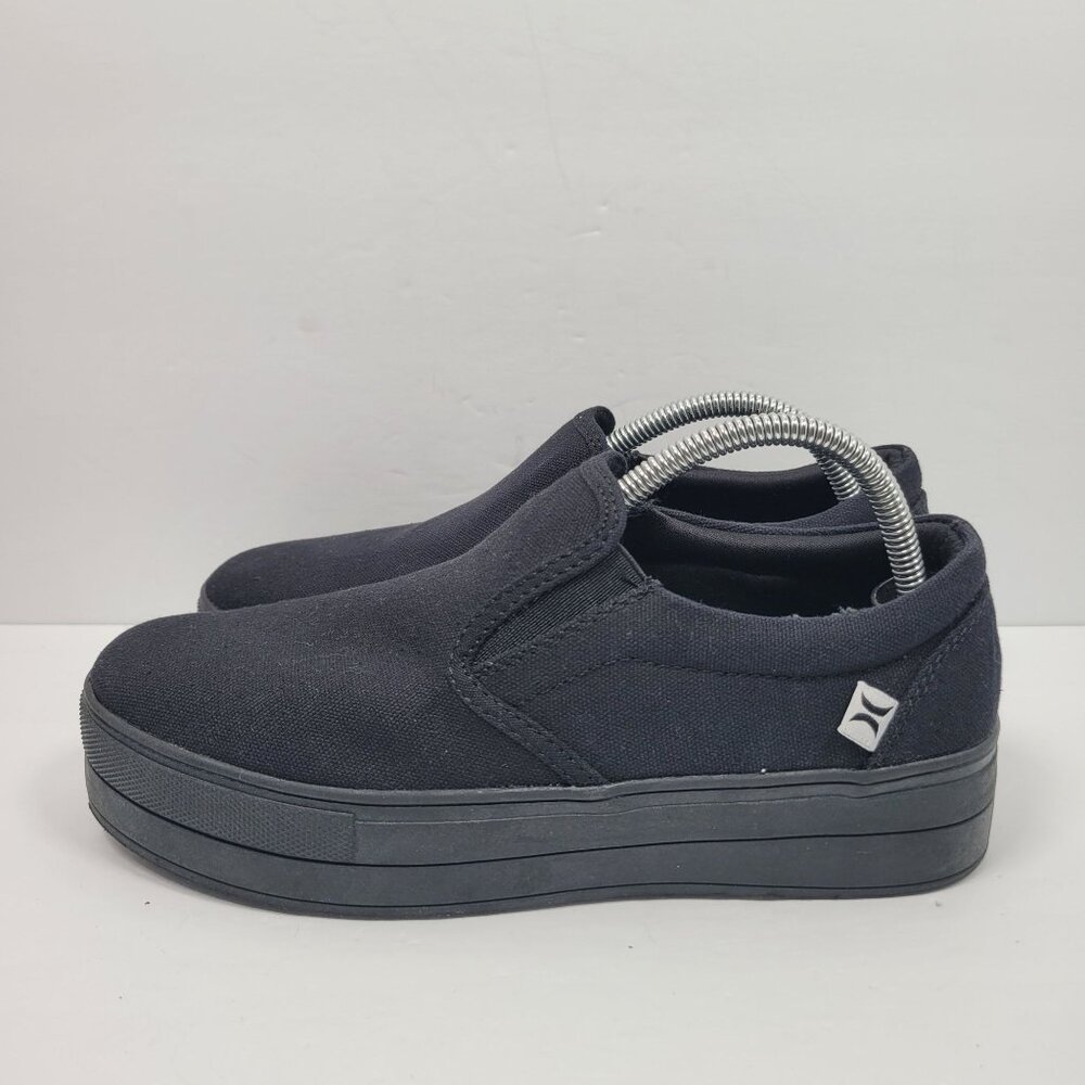 Hurley Women's Black Slip-On Canvas Sneakers US Size 8M - Picture 2 of 8